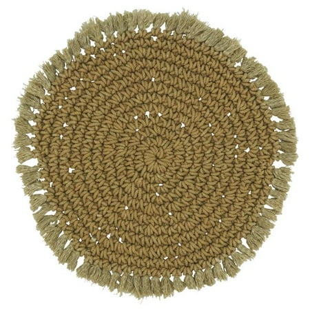 

Saro Lifestyle 1282.BE15R 15 in. Round Macrame Placemats Beige - Set of 4