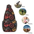 thumbnail image 5 of Sling Bag for Men, Compass And Mountains In Bicycle Wheels1 Fanny Pack Crossbody Bags Shoulder Chest Bag, Small Gym Bag Anti Theft Crossbody Backpack Daypack for Travel Sports Running Hiking, 5 of 7
