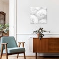 thumbnail image 3 of Framed Canvas Wall Art for Living Room Gray Shell Wall Decor, Coastal Conch Ocean Marine Life Aesthetic Paintings for Bedroom Office Kitchen Bathroom, Ready to Hang Artwork Wall Pictures 16x16 Inch, 3 of 9