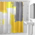 thumbnail image 4 of Graffiti Art Fabric Shower Curtain Yellow Gray Washable Shower Curtains for Bathroom, Waterproof Bath Curtain with Hooks Home Decor 72x72in, 4 of 8