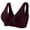 Purple, variant on MEICHEN Women's Front Closure Full Cup Underwear for Middle and Elderly Wireless Seamless Bralettes Plus Size Ladies Daisy Bras