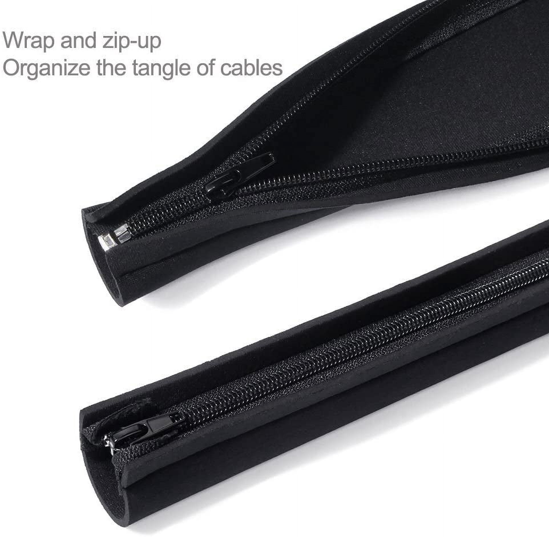 FEFEFW-4 Pack Cable Management Sleeve Bundle with Clipboard Folder Portfolio