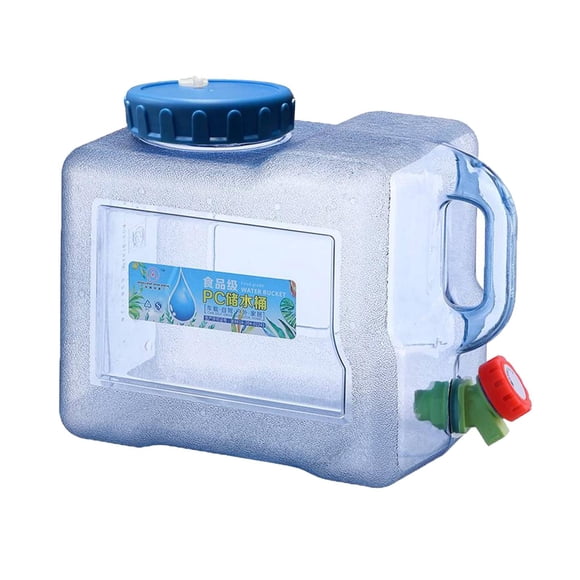 Botella dispensadora de agua, jarra con asa, barril de agua mineral, cubo para acampar 8L