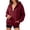 Wine, variant on Horkkom Zip Up Hoodie for Women Oversized Lightweight Long Sleeve Sweatshirts Casual Basic Jackets with Pockets M