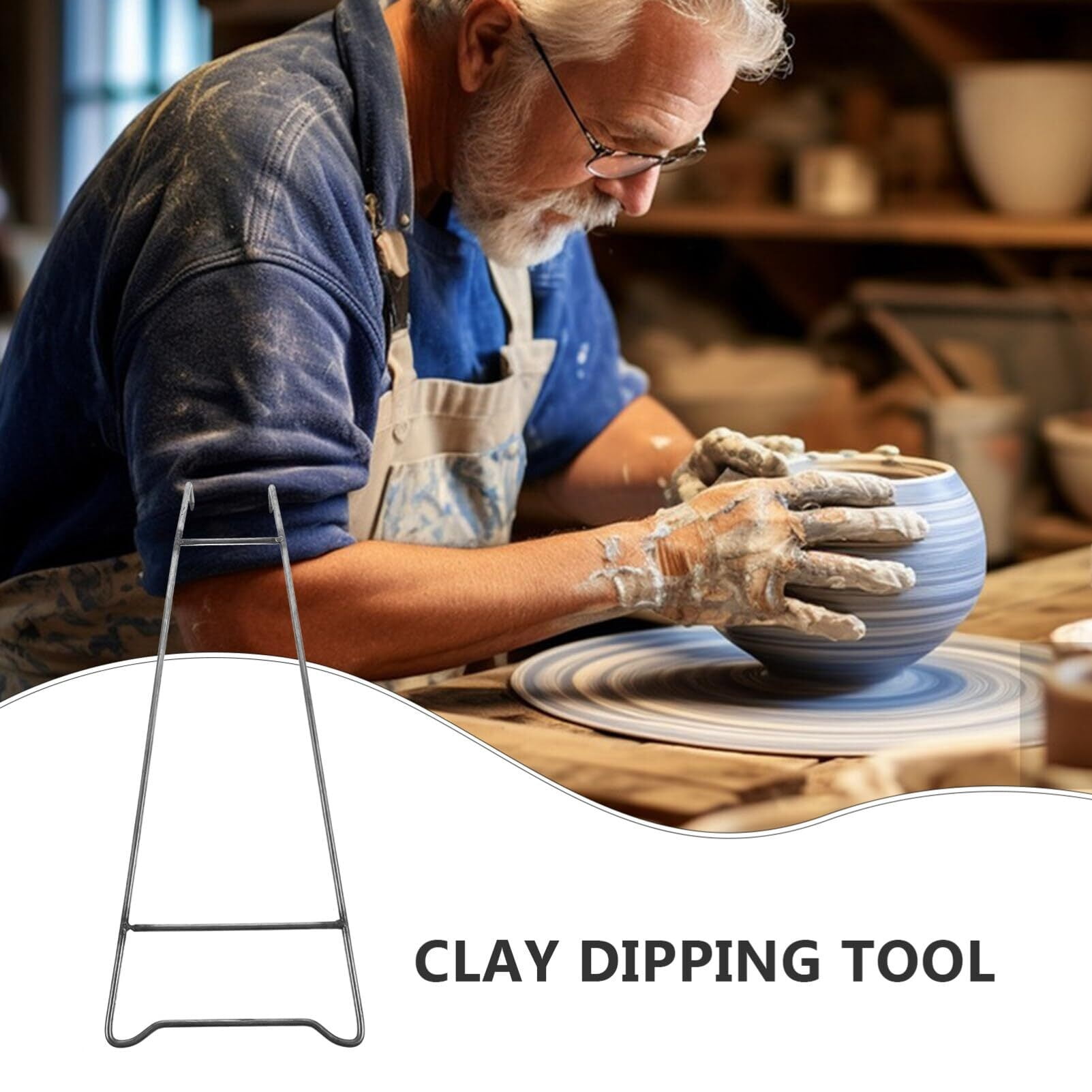 Dipping Tongs Glazing Tools Metal Pottery Clay Sculpture Tool Pottery Tool Supplies for Colour & Glaze Finishing Pottery Ceramic Polymer Clay Glaze