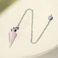 thumbnail image 5 of Stone, Pendant Dowsing Cone Energy Spiritual Necklace, Balancing, Accessories, for Women Jewelry Gifts Ornaments - pink, 5 of 8
