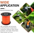 thumbnail image 3 of 095 Trimmer Line (2-Pack) 780FT – Heavy Duty .095 Weed Eater String, Commercial Grade Round 0.095 Inch Trimmer Line – Compatible with Echo, Husqvarna, Ryobi, Stihl (Orange, 3LB)$$Tools, 3 of 5