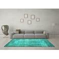 thumbnail image 3 of Ahgly Company Machine Washable Indoor Rectangle Persian Turquoise Blue Bohemian Area Rugs, 6' x 9', 3 of 4