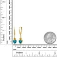 thumbnail image 2 of Gem Stone King 18K Yellow Gold Plated Silver London Blue Topaz Yellow Citrine and White Lab Grown Diamond Drop Dangle Earrings for Women (3.74 Cttw, Heart Shape 7MM, Round 4MM), 2 of 4