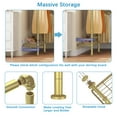 thumbnail image 4 of Timate L4 L Shape Heavy Duty Clothes Rack, Expandable Industrial Pipe Clothing Rack, Gold, 4 of 8