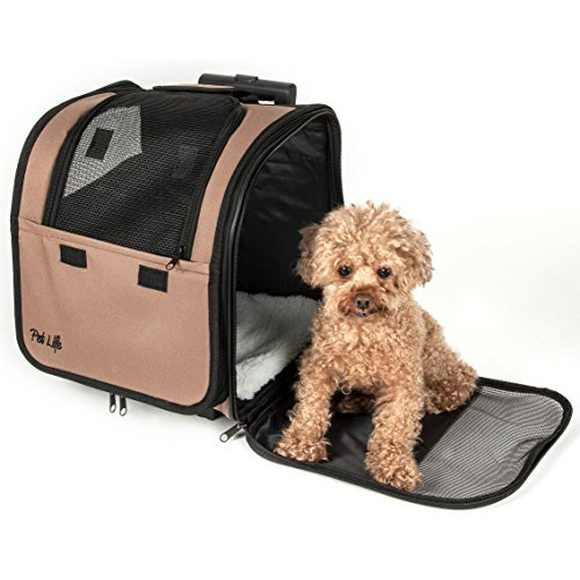 Pet Life Wheeled Airline Approved Travel Pet Carrier