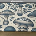 thumbnail image 5 of Ambesonne Mushroom Place Mats Set of 4, Bicolour Boho Woodland Art, Standard Size, Ivory and Slate Blue, 5 of 5