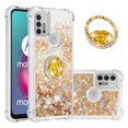 thumbnail image 1 of Funda para Motorola Moto G30/G10 con Brillo Líquido Flotante, Purpurina, Parachoques y Anillo Giratorio Soporte, 1 of 5