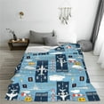 thumbnail image 5 of Honeii Airplanes and Aviation Signs Print Fleece Blanket - Throw Blanket for Bed, Sofa, Couch, Camping, and Travel , Microplush Ultra Soft Warm Blanket-50"x40", 5 of 7