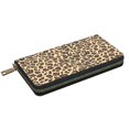 thumbnail image 3 of Leather Wallet 8 X 4.3 In Comfortable Light Waterproof And Durable Zipper Design Easy To Carry Leopard Skin Print Style Darkgreen_4, 3 of 8
