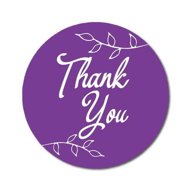 Darling Souvenir Rond 45 Pcs Autocollants de Vignes de Feuilles Merci Violet Mariage Enveloppe Sceau-1,6 Pouces