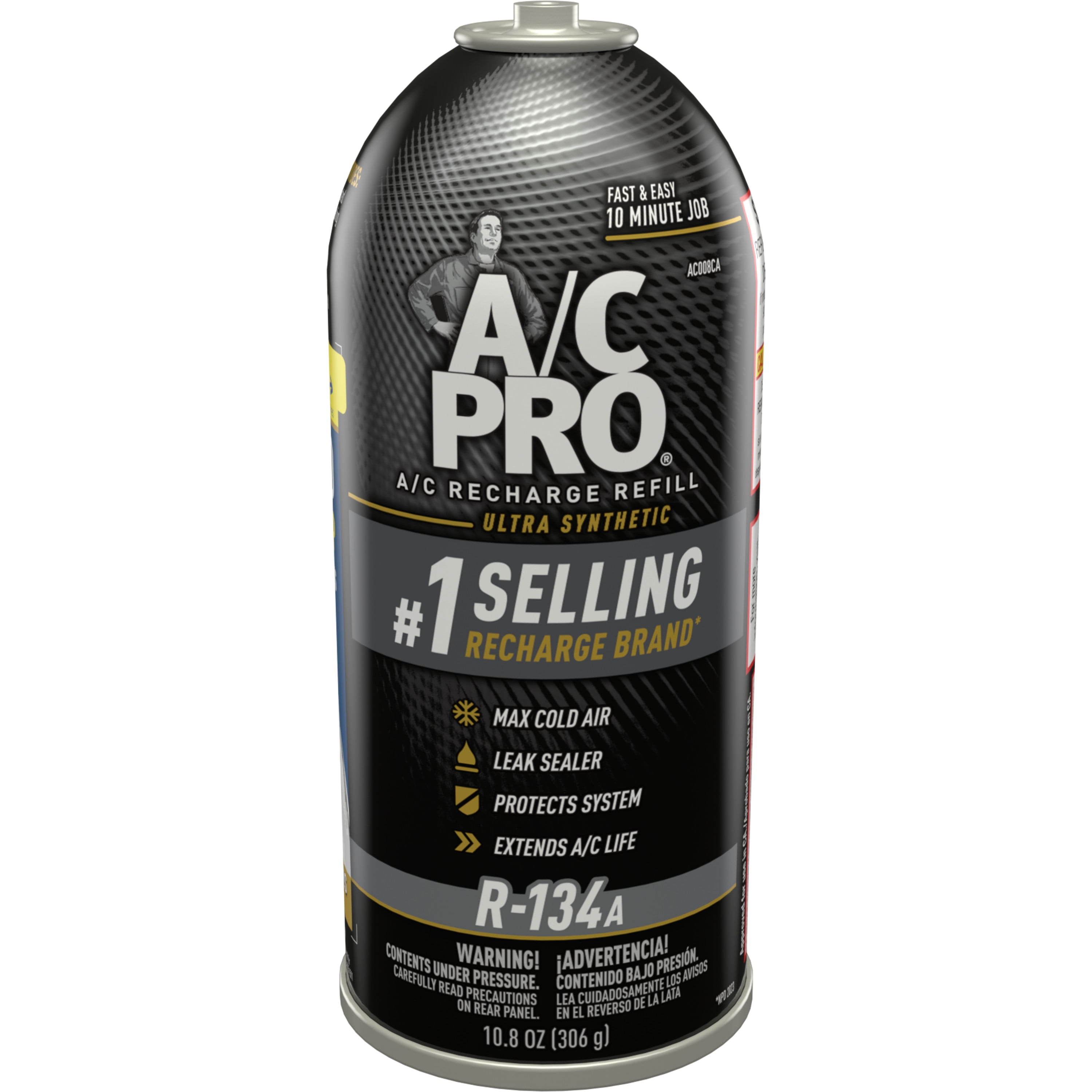 A/C Pro R-134A Professional Formula Refrigerant Refill (10.8 OZ, 1
