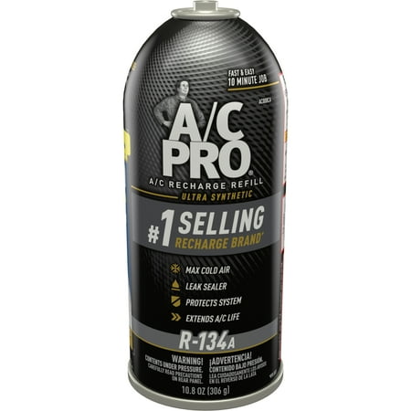 A/C Pro R-134A Professional Formula Refrigerant Refill (10.8 OZ, 1 pack), CA Compliant