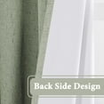 thumbnail image 4 of 100% Blackout Curtains for Bedroom 108 Inches Long Grommet Linen Face Full Light Blocking Curtain Drapes for Living Room Thermal Linen Look Curtains 2 Panels Set, 52" W x 108" L, Navy, 4 of 7