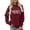 Wine, variant on IWRICH Women's Sweatshirt Hockey Grandma Letter Print Long Sleeve Crew Neck Graphic Pullover Casual Top Shirt Hockey Sport Tee Red 110
