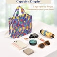 thumbnail image 5 of FORMRS Womens Corduroy Tote Bag Crossbody Shoulder Handbag with Pocket, Yellow Wavy Plaid, 5 of 7