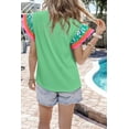 thumbnail image 2 of Women's Light Green Floral Sleeve Top with Ricrac Detailing - [ZhiHiMeRi] | (US 12-14)L, 2 of 7