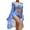 Teinture Cravate Bleu, variante sur MAWCLOS Maillot de Bain pour Femme, Maillot Froncé, Ensemble de Trois Pièces Bikini Rehausseur, Bord de Mer, Imprimé Floral, Maillots de Bain Jaune G