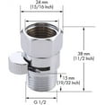 thumbnail image 4 of Labymos 2 Pack Shut Off Valve Brass Shower Head Valve with Handle Lever G1/2 Water, 4 of 8