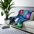 thumbnail image 3 of Happy New Year Australian Shepherd Family Cheer Winter Midnight Firework Cozy Sherpa Blanket Aussie Dog Lover Gifts Warm Soft Throw Blanket - 02025, 3 of 5