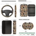 thumbnail image 6 of XYZCANDO Duck Camo 14 Pack Car Seat Covers Full Set Steering Wheel Cover Auto Center Console Pad Seat Belt Pads Headrest Covers Cup Coasters for Most Cars SUVs Sedans, 6 of 7