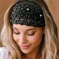 thumbnail image 3 of 3pcs Set Elegant Floral Beaded Wide Headbands for Women - Fashionable Hair Accessories, Perfect for Casual Attire, 3 of 6