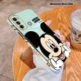 thumbnail image 2 of Carcasa Para Motorola Moto G10 G22 G30 G50 5G G52 G60 G40 Fusion Nueva Cara Cuadrada Sosteniendo Diseño De Mickey Patrón Cubierta De Lujo Galvanoplastia Suave Funda Para Teléfono, 2 of 4