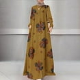 thumbnail image 1 of WILLBEST Robe Décontractée Abaya à Manches Longues pour Femmes, Style Ranch, Boutonnée, Tenues Dubai, 1 of 4