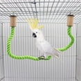 thumbnail image 2 of 2 Pack Bird Hemp Rope Perch Swing, Bird Cage Stand Pole Accessories, Paw Grinding Standing Climbing Perch for Parrot, Parakeet, Budgies, Lovebirds (31.49 inches/80 cm), 2 of 6