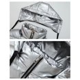 thumbnail image 4 of Men's Shiny Padded Vest Removable Hooded Outdoor Sleeveless Jacket, 4 of 4