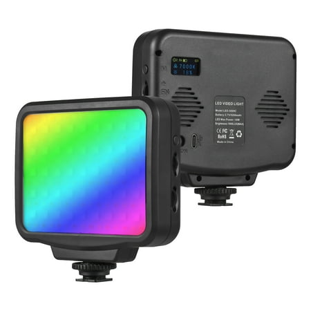 Image of OWSOO Portable RGB Video Fill 2500K-9900K Stepless Dimming 21 Effects Built-in Battery for Vlog Live Streaming Video Conference Product Photography