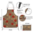 thumbnail image 3 of Pioneer Flower Floral Print Pattern Cotton Linen Apron with Pockets, Waterproof Adjustable, 33x27 Inch for Kitchen, Gardening, BBQ, Salon, 3 of 6