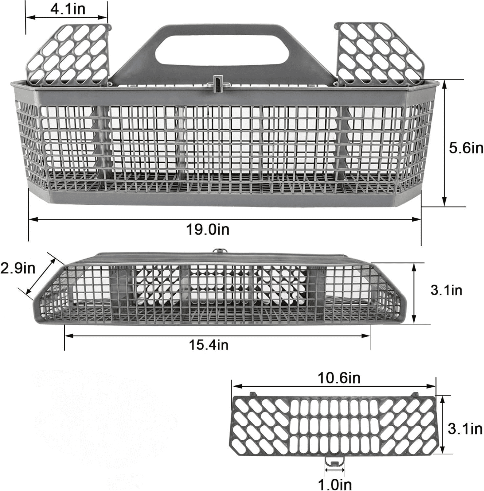 FRTDNE Universal Dishwasher Silverware Basket,for GE Dishwasher,Compatible with Part No. WD28X10128, EA959351, WD28X10132, PS959351, WD28X10127, AH959351, WP8562043