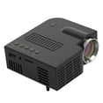 thumbnail image 1 of Mini proyector, dispositivo de proyección de cine en casa 1080P para teléfono inteligente con interfaz de tarjeta AV USB TF, negro Inevent EL2375-01B, 1 of 7