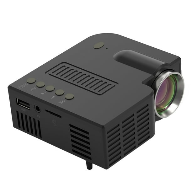 Mini proyector, dispositivo de proyección de cine en casa 1080P para teléfono inteligente con interfaz de tarjeta AV USB TF, negro Scienceny EL2375-01B