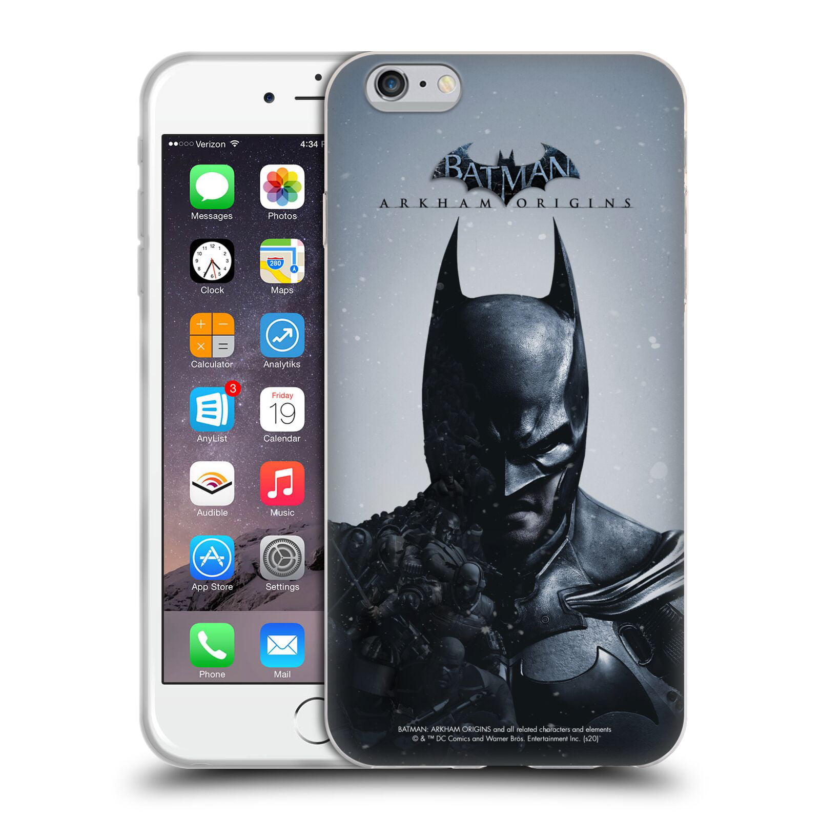 Head Case Designs Officially Licensed Arkham Origins Key Art Poster Soft Case Compatible with iPhone 6 Plus / iPhone 6s Plus Walmart.com