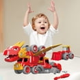 thumbnail image 6 of Qocolhg 5 in 1 Dinosaur Construction Toys for Ages 2-4 5-7 8-13 Boys, Erector Sets STEM Assembly 3D Puzzle Excavator Model Car Building Toys Parent-Child Interaction Assembly Model Gifts for Kids, 6 of 9