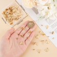 thumbnail image 3 of 50Pcs Flat Round 304 Stainless Steel Stud Earrings Findings Real 18K Gold Plated with Ear Nuts 14x9.5mm Hole: 2.5mm Inner Diameter: 8mm Pin: 10.5x0.7mm 50pcs, 3 of 7