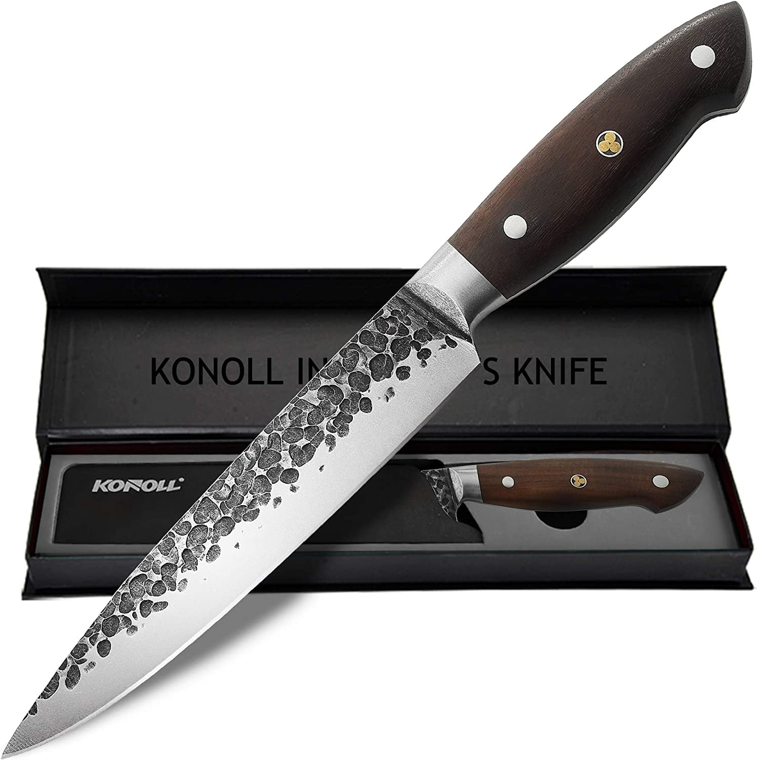 Hammered stainless steel 8 inches Chef knife – KOEN for Chefs