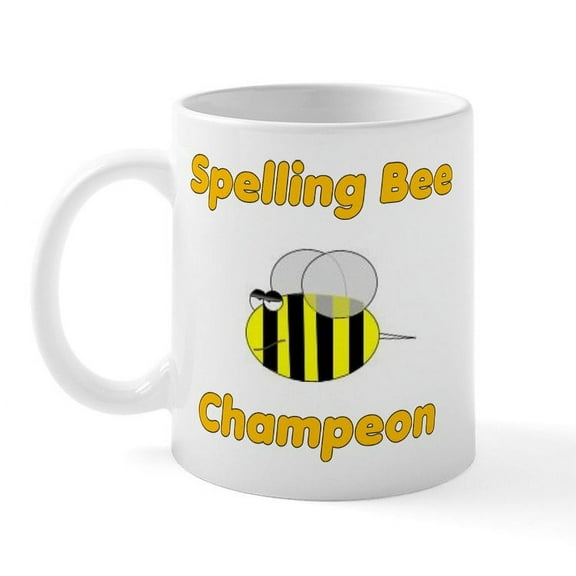 CafePress - Spelling Bee Champion Mug - 11 oz Ceramic Mug - Novelty Coffee Tea Cup