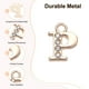 thumbnail image 2 of Uxcell 20 Pack Rhinestone P Letter Charm for DIY Bracelet/Wristbands/Jewelry Gold 0.39" x 0.51", 2 of 6