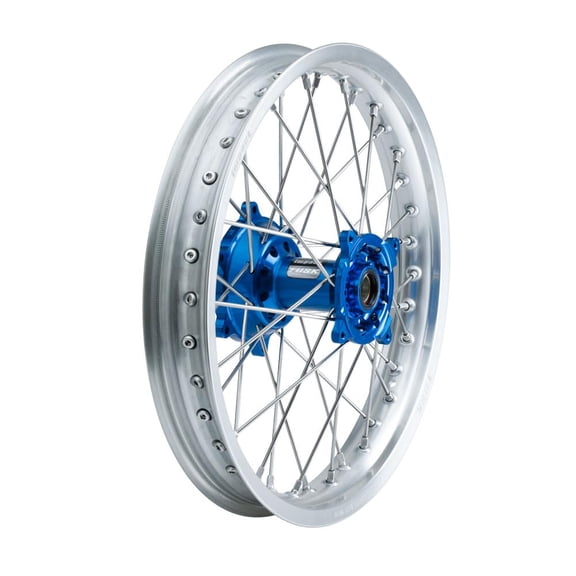 Tusk Impact Complete Wheel - Rear 19 x 2.15 Silver Rim/Silver Spoke/Blue Hub For Yamaha YZ250F 50th Anniversary Edition 2024