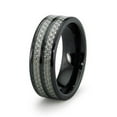 thumbnail image 1 of EWC R40004-095 Bague en Céramique avec Incrustation en Fibre de Carbone 8mm - Taille 9,5, 1 of 1
