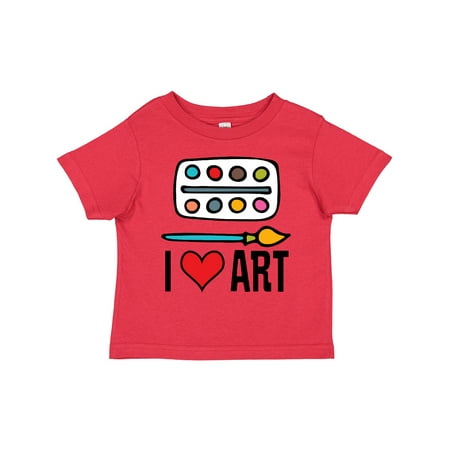 

Inktastic Painting I Love Art Gift Toddler Boy or Toddler Girl T-Shirt