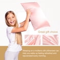 thumbnail image 2 of PiccoCasa 100% Silk Pillowcase 2 Piece Travel Size Pillowcases, Pink, 2 of 6